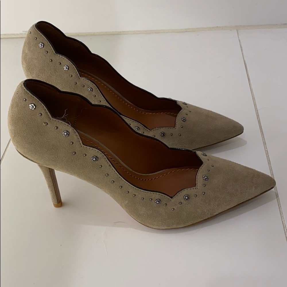 Suede Nude Pumps - image 1